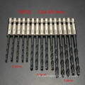 15pcs hss twist drills สำหรับโลหะ